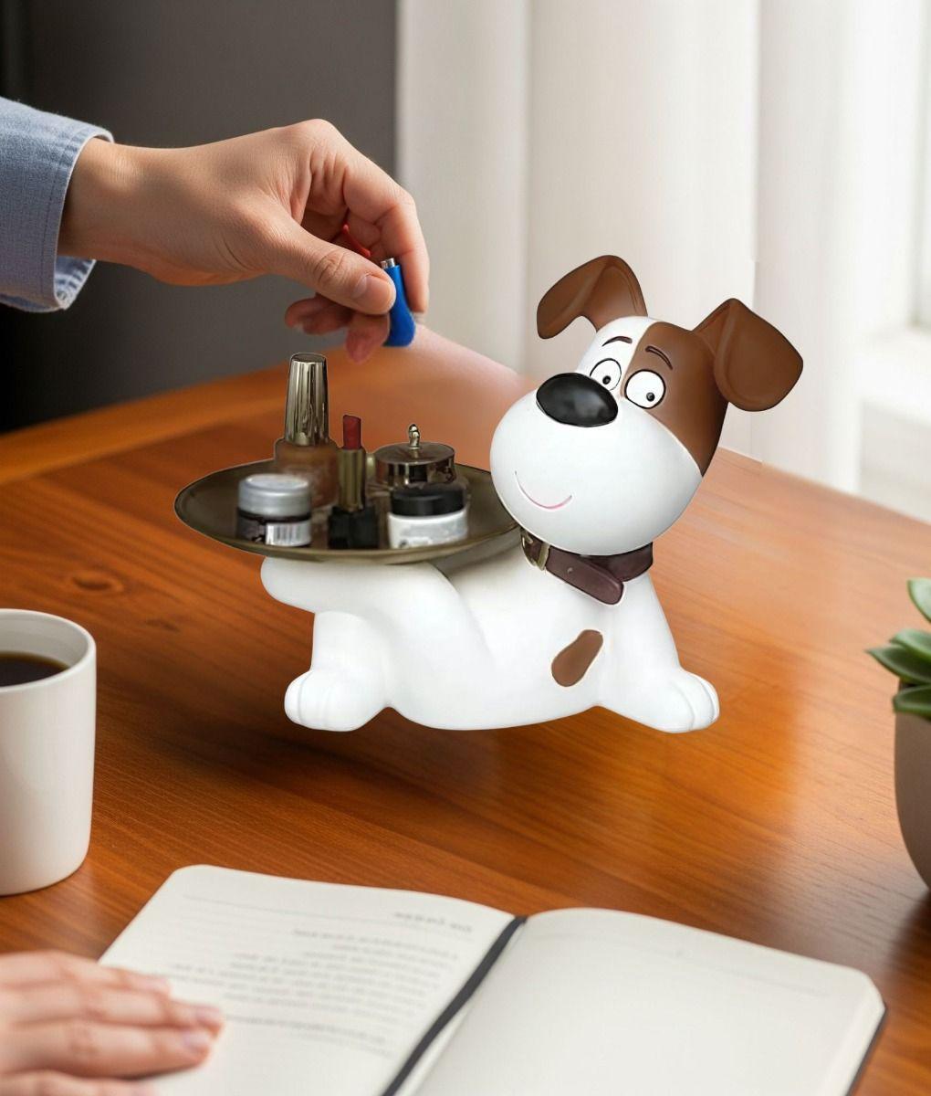 Figura Decorativa Estatua Perro Organizador Bandeja Jhn-8