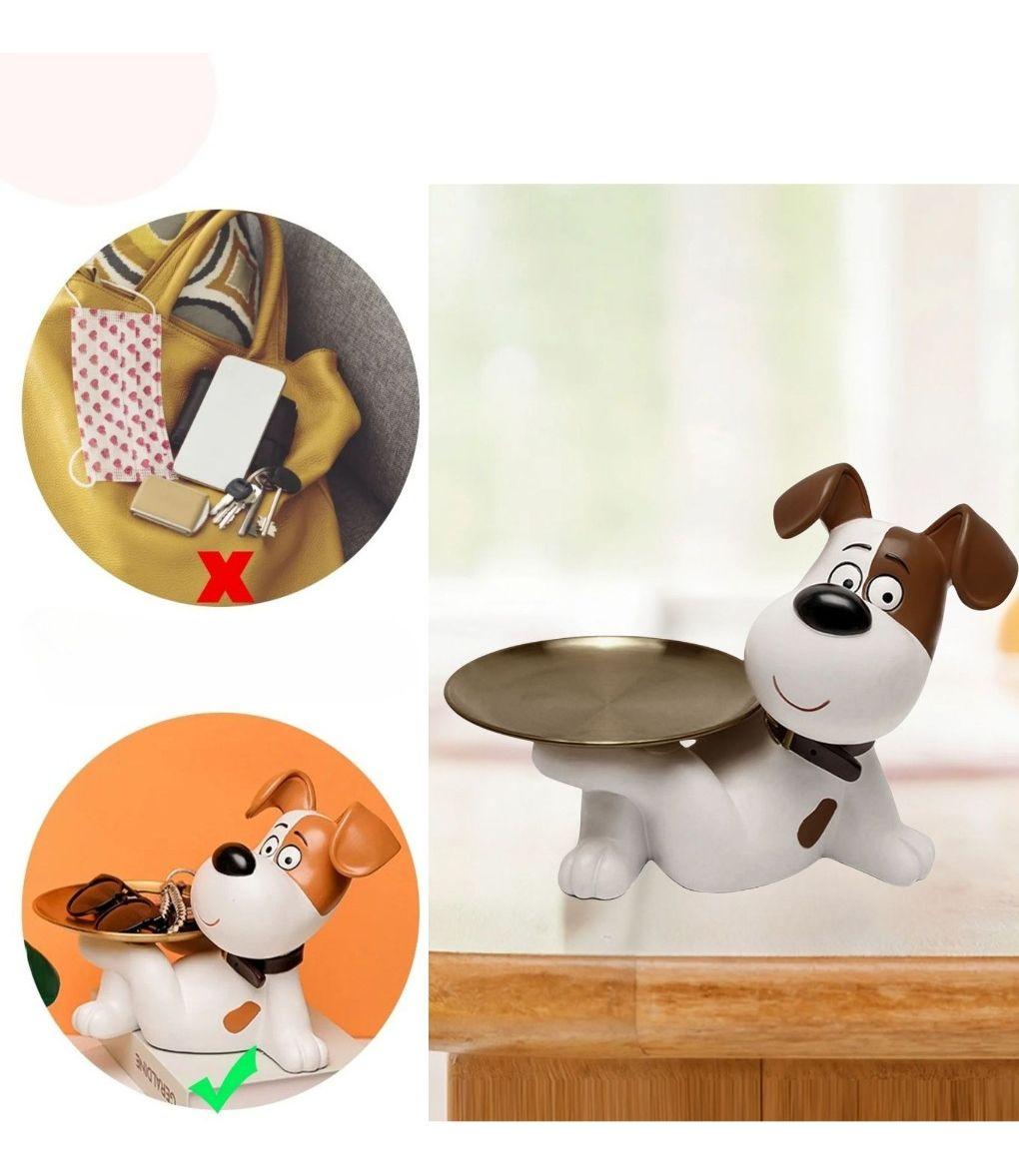 Figura Decorativa Estatua Perro Organizador Bandeja Jhn-9
