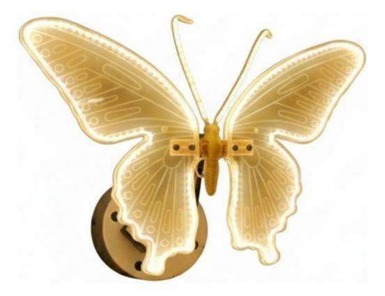 Aplique Pared Decorativo Mariposa Movimiento Lámpara Jhn-2