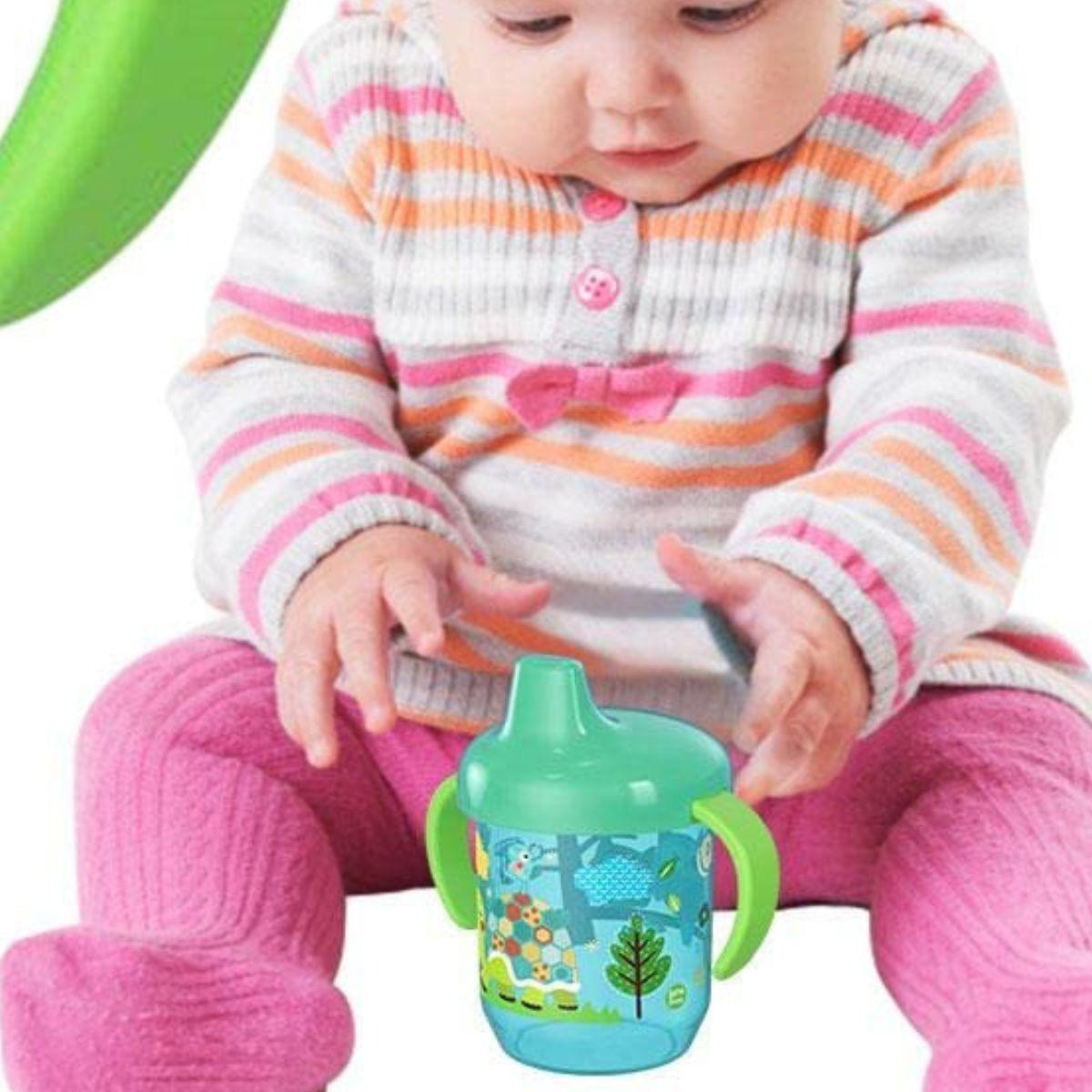 SET 4 VASOS CON PICO PAJILLA PARA NIÑOS PEQUEÑOS LAU-7