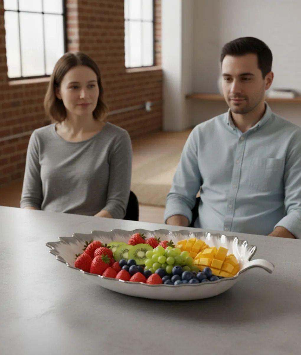 Bandeja Decorativa Servir Adorno Diseño Hoja Funcional Jhn-2