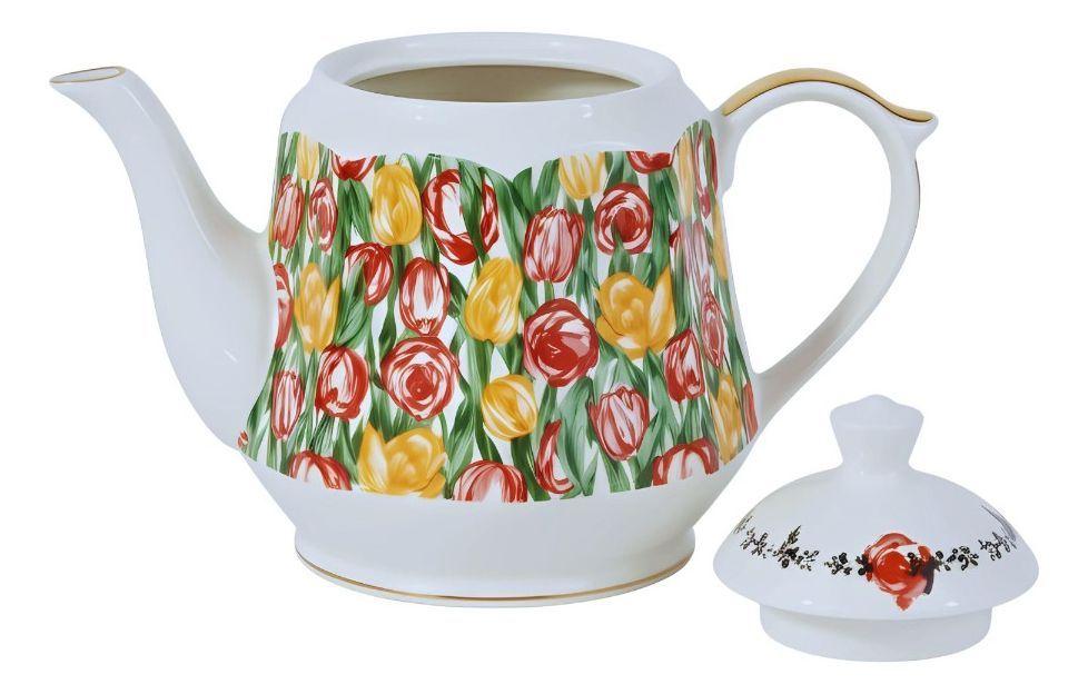 Tetera Diseño Primavera Floral Elegante Decoración Hogar Jhn-2