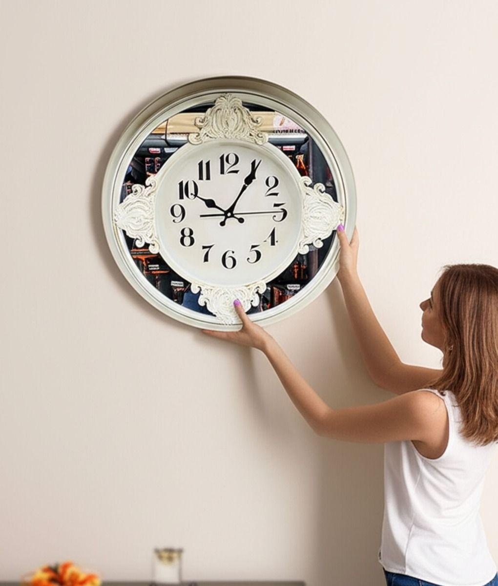 Reloj Pared Decorativo Vintage Espejo Barroco Redondo Jhn-5