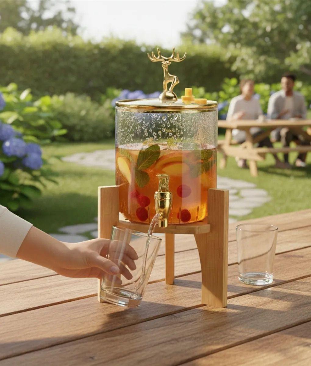 Dispensador Bebidas Grifo Decorativo Soporte Elevado Jhn-6