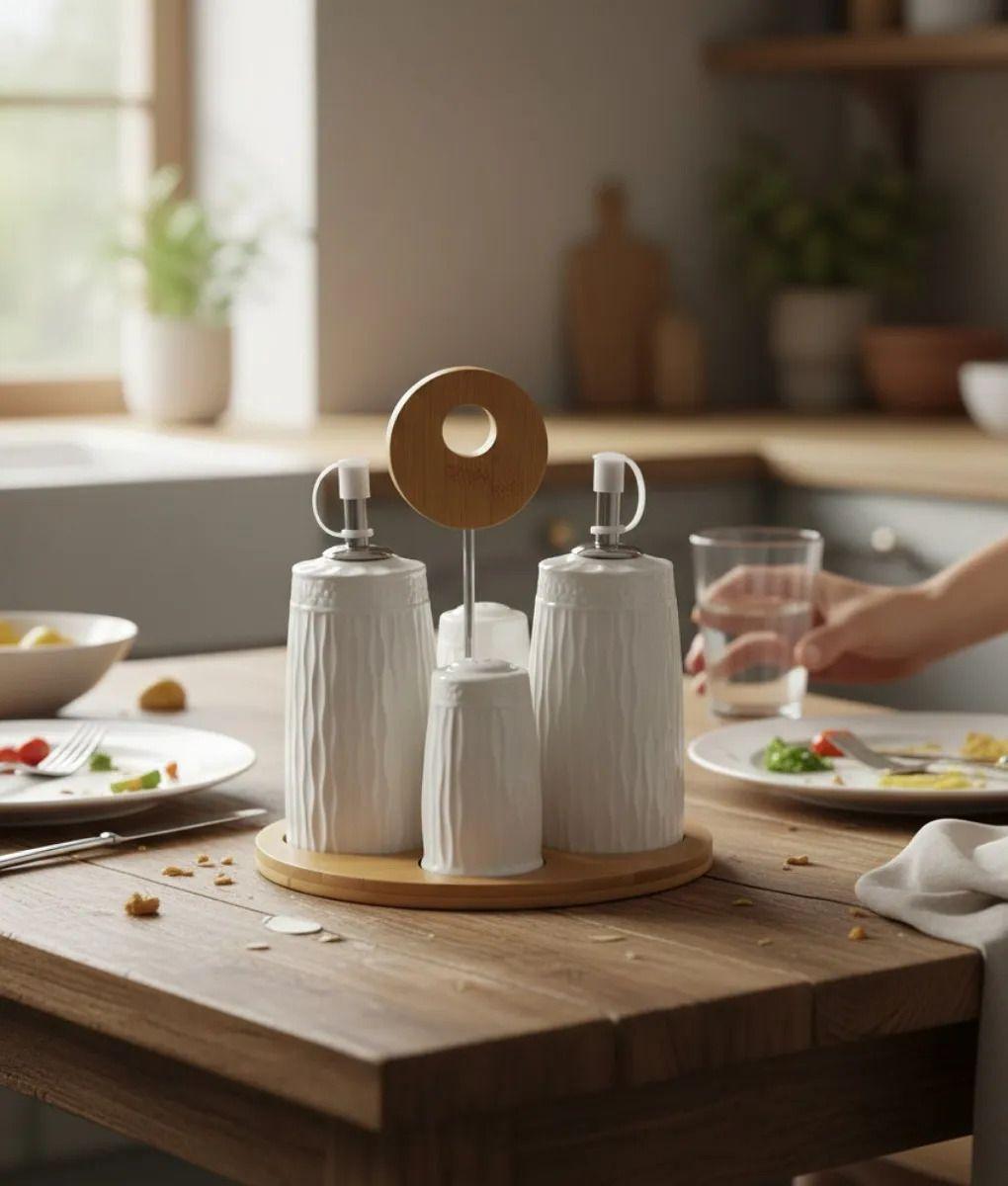 Especiero Diseño Práctico Juego Menaje Mesa Servir Jhn-7