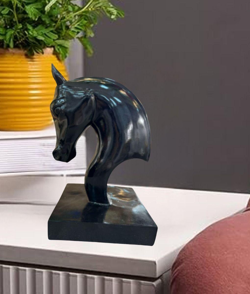 Figura Decorativa Estatua Cabeza Caballo Adorno Jhn-0