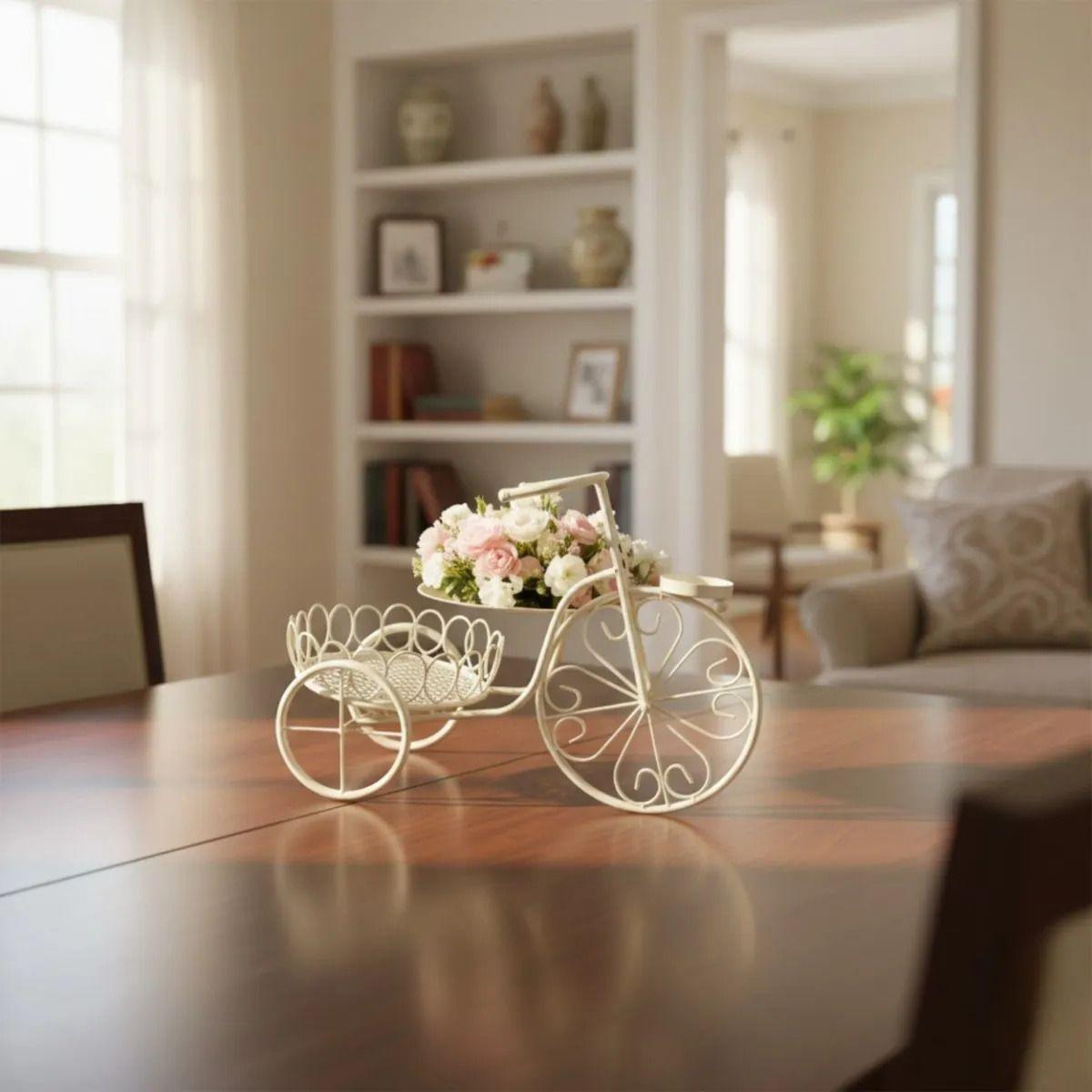 Porta Maceta Decorativo Bicicleta Adorno Estilo Clásico Jhn-5