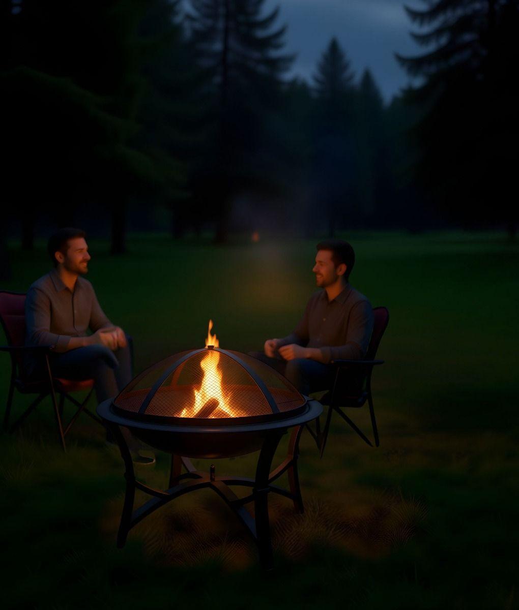 Brasero Fogata Cuenco Parrilla Diseño Elegante Funcional Jhn-2