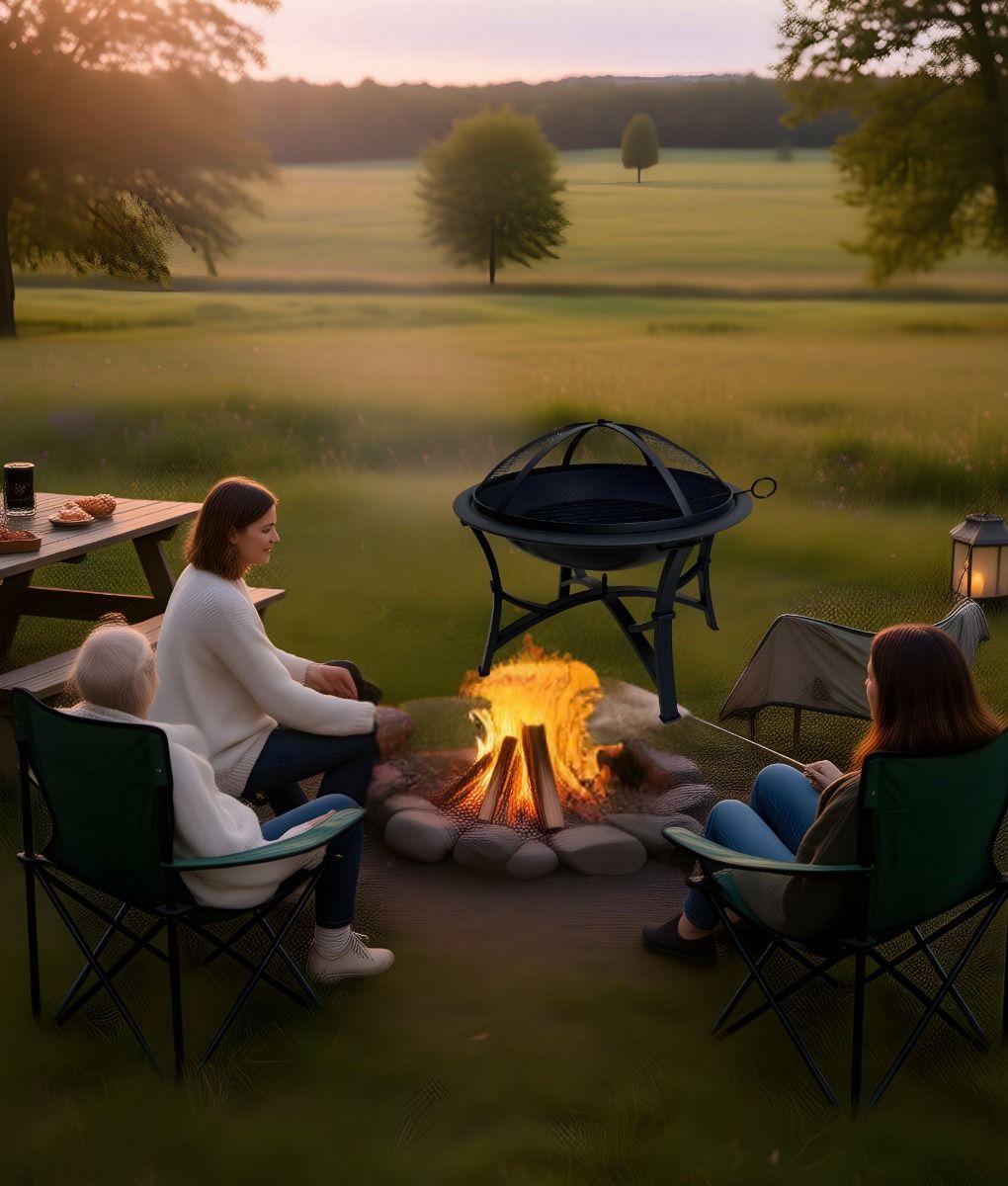 Brasero Fogata Cuenco Parrilla Diseño Elegante Funcional Jhn-3