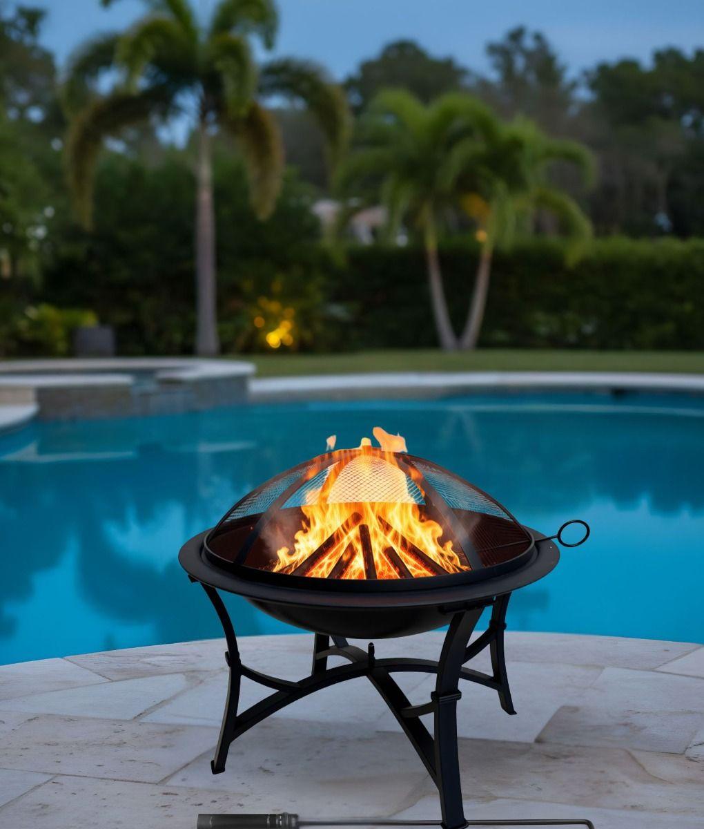 Brasero Fogata Cuenco Parrilla Diseño Elegante Funcional Jhn-6