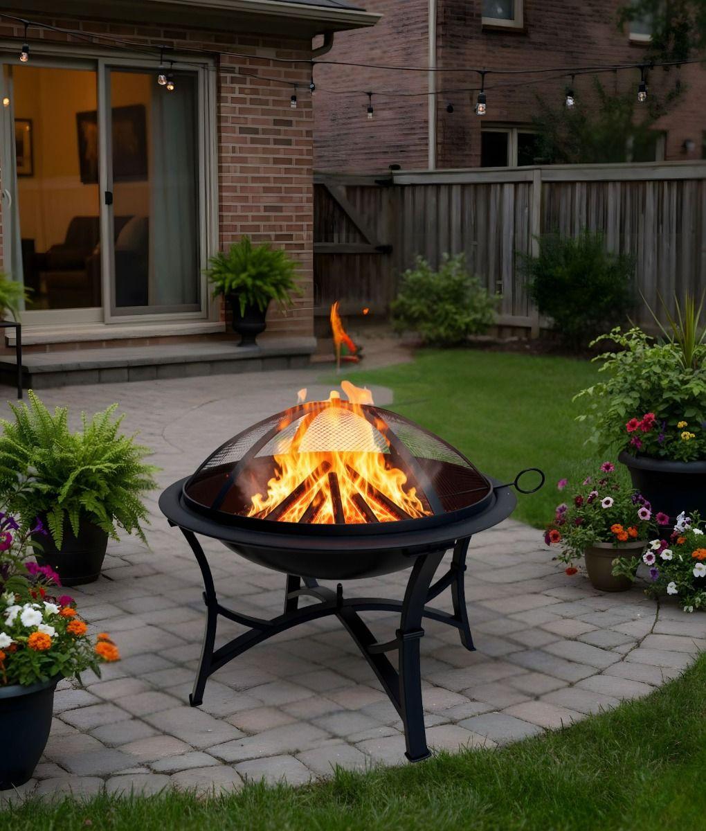 Brasero Fogata Cuenco Parrilla Diseño Elegante Funcional Jhn-7