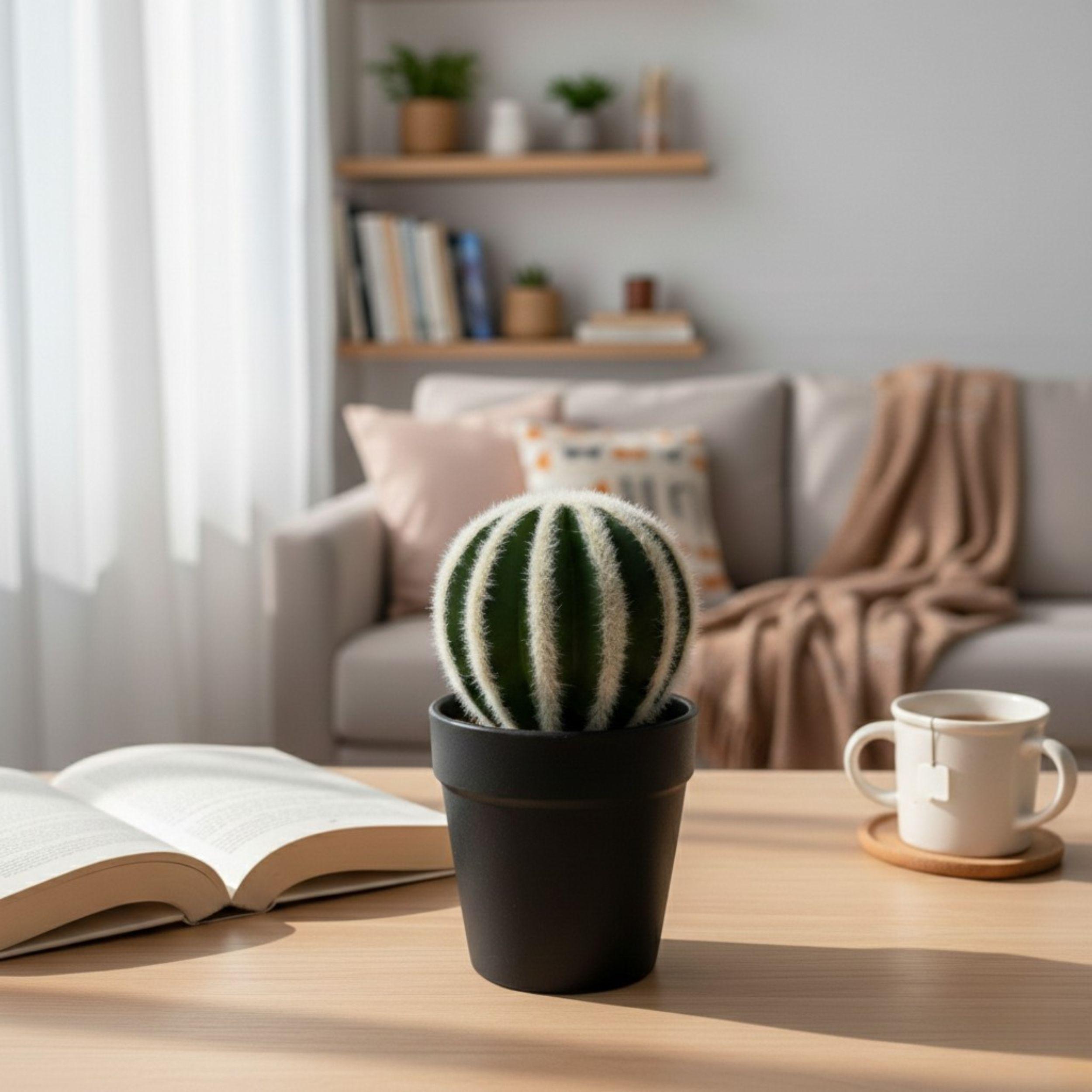 Set 2 Cactus Decorativos Minimalistas Planta Artificial ALJ-5