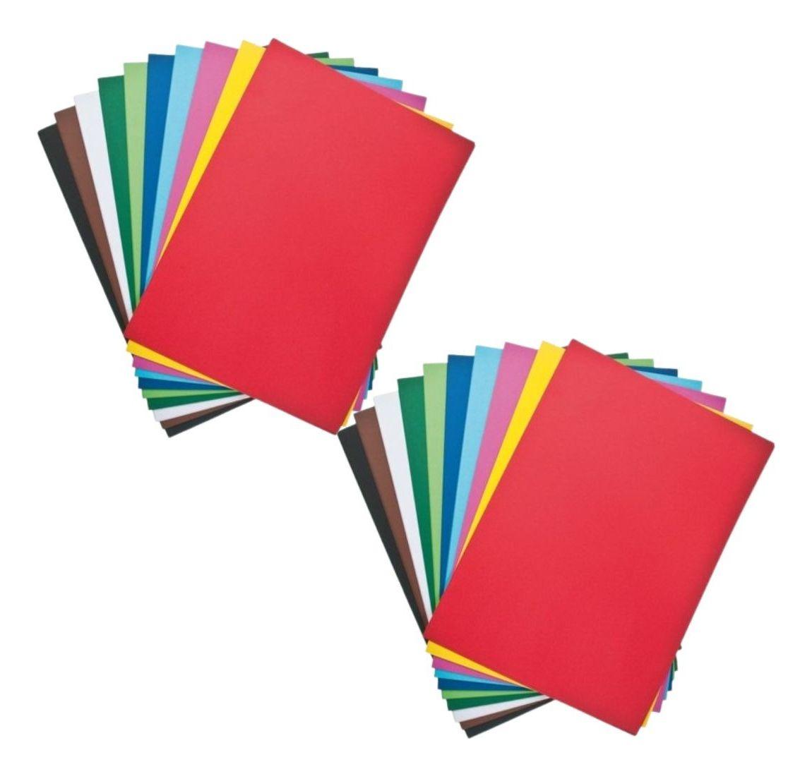 Set 2 Cartulina Escolar Surtida Manualidades Educativo Jhn-1