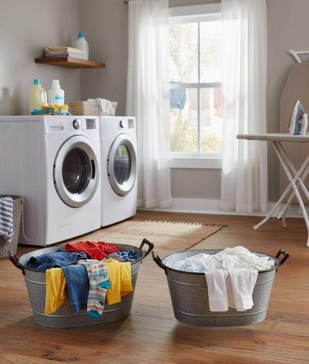 Set 2 Balde Multifuncional Bañera Asa Estilo Vintage Jhn-6