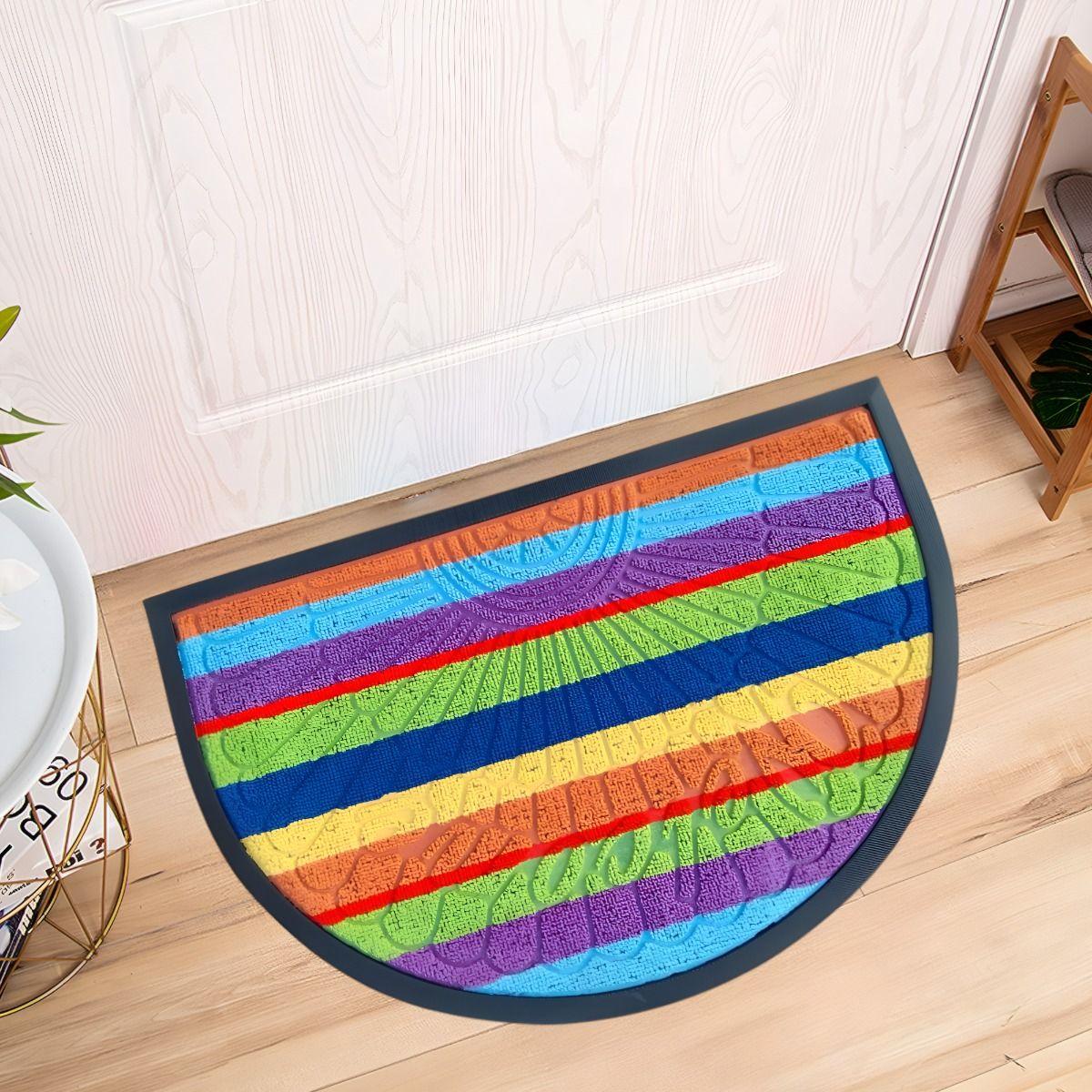 Set de 4 Alfombra Arcoiris Hogar Entrada Antideslizante Jhn-4