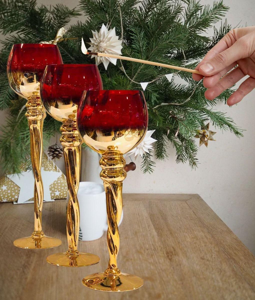 Set Portavelas Decorativos Copa Elegancia Hogar Jhn-3