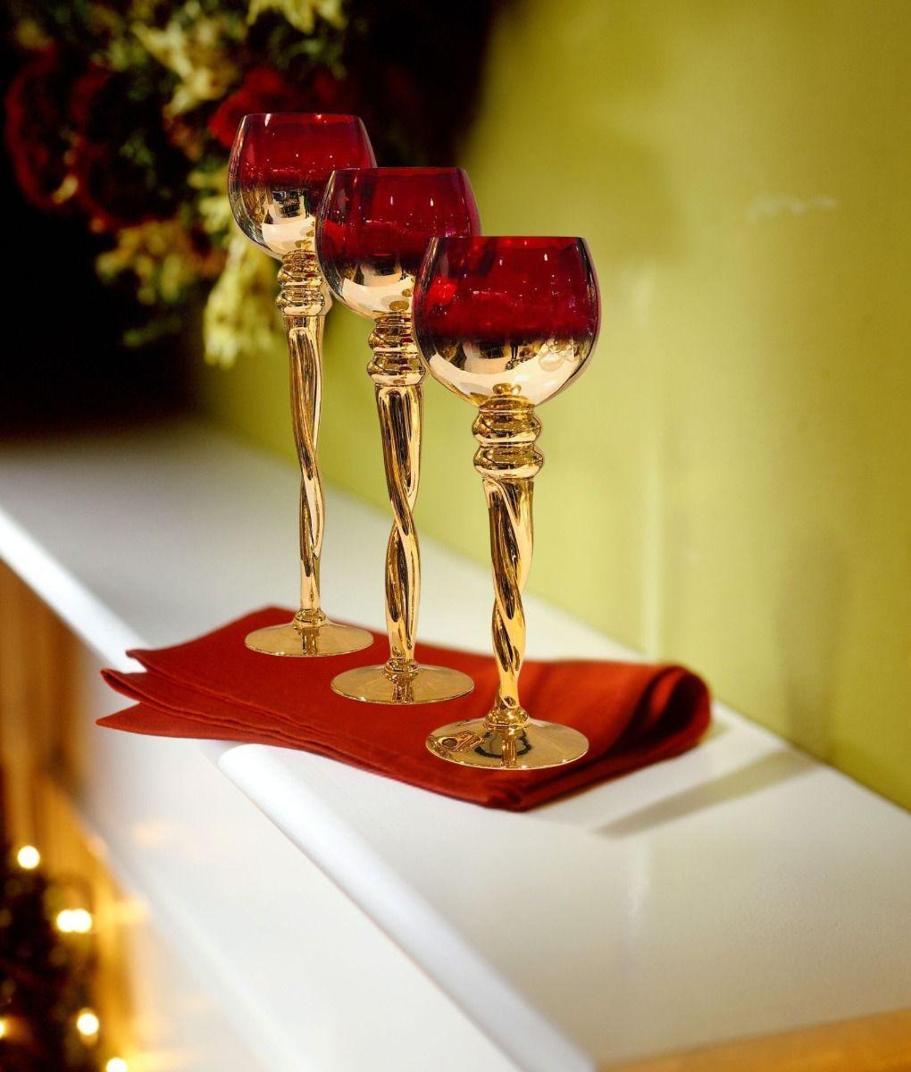 Set Portavelas Decorativos Copa Elegancia Hogar Jhn-7