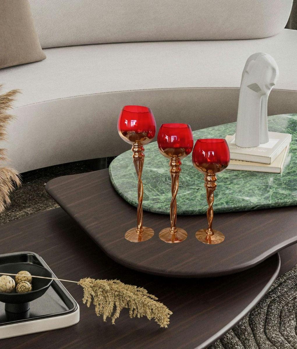 Set Portavelas Decorativos Copa Elegancia Hogar Jhn-8