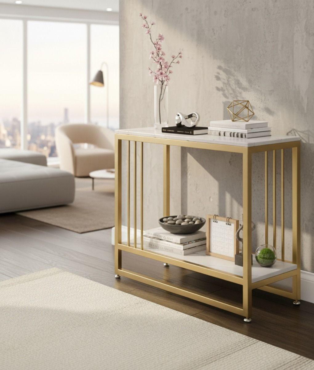 Mesa Centro Auxiliar Minimalista Decorativa Doble Nivel Jhn-7