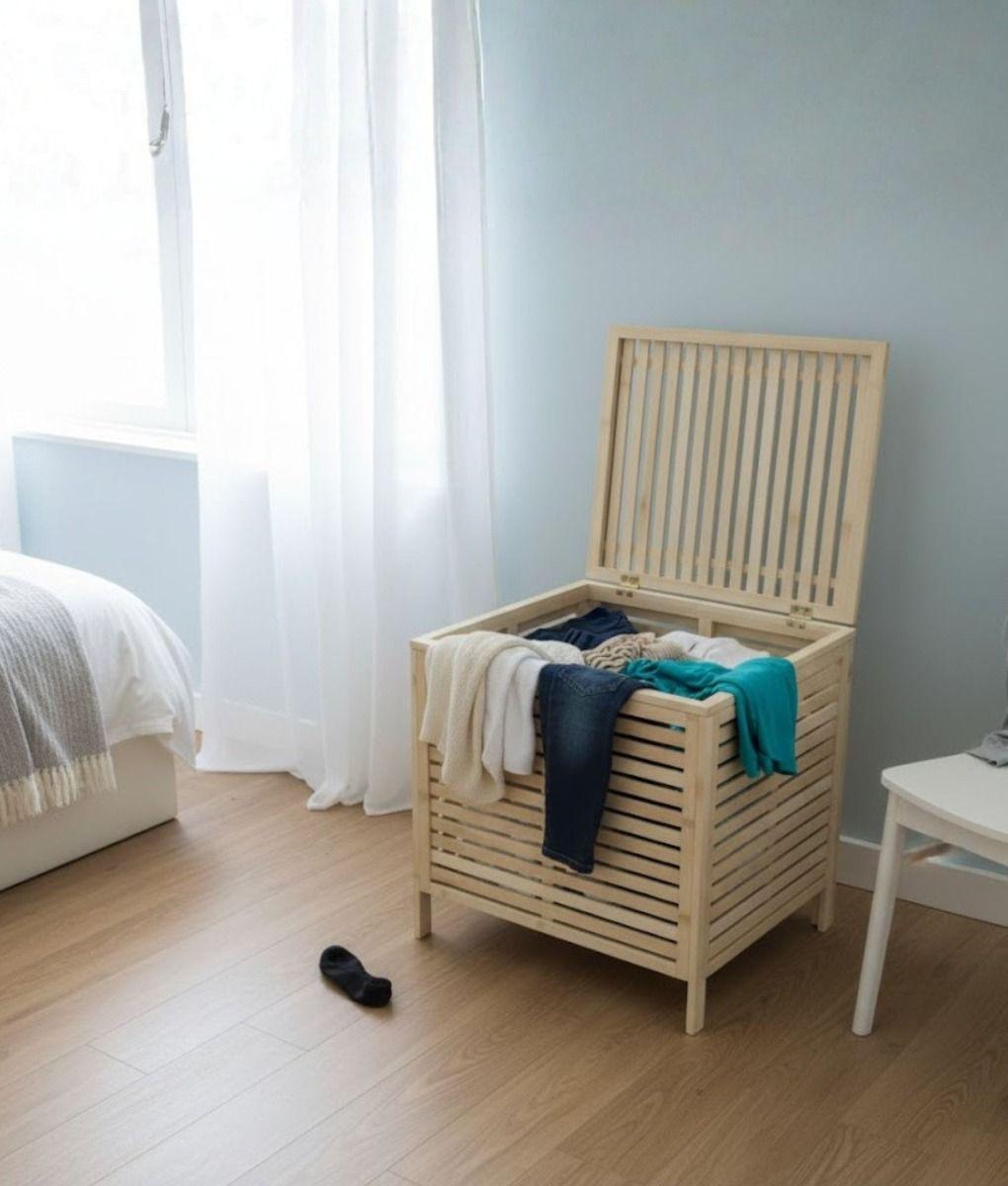 Canasto Ropa Organizador Almacenamiento Cesto Tapa Jhn-8