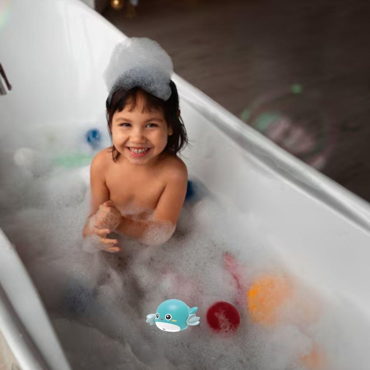 SET 6 JUGUETES DE BAÑO FORMA BALLENA ACUATICO DIVERTIDO LAU-6