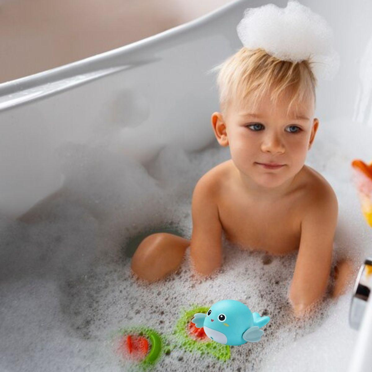 SET 6 JUGUETES DE BAÑO FORMA BALLENA ACUATICO DIVERTIDO LAU-8