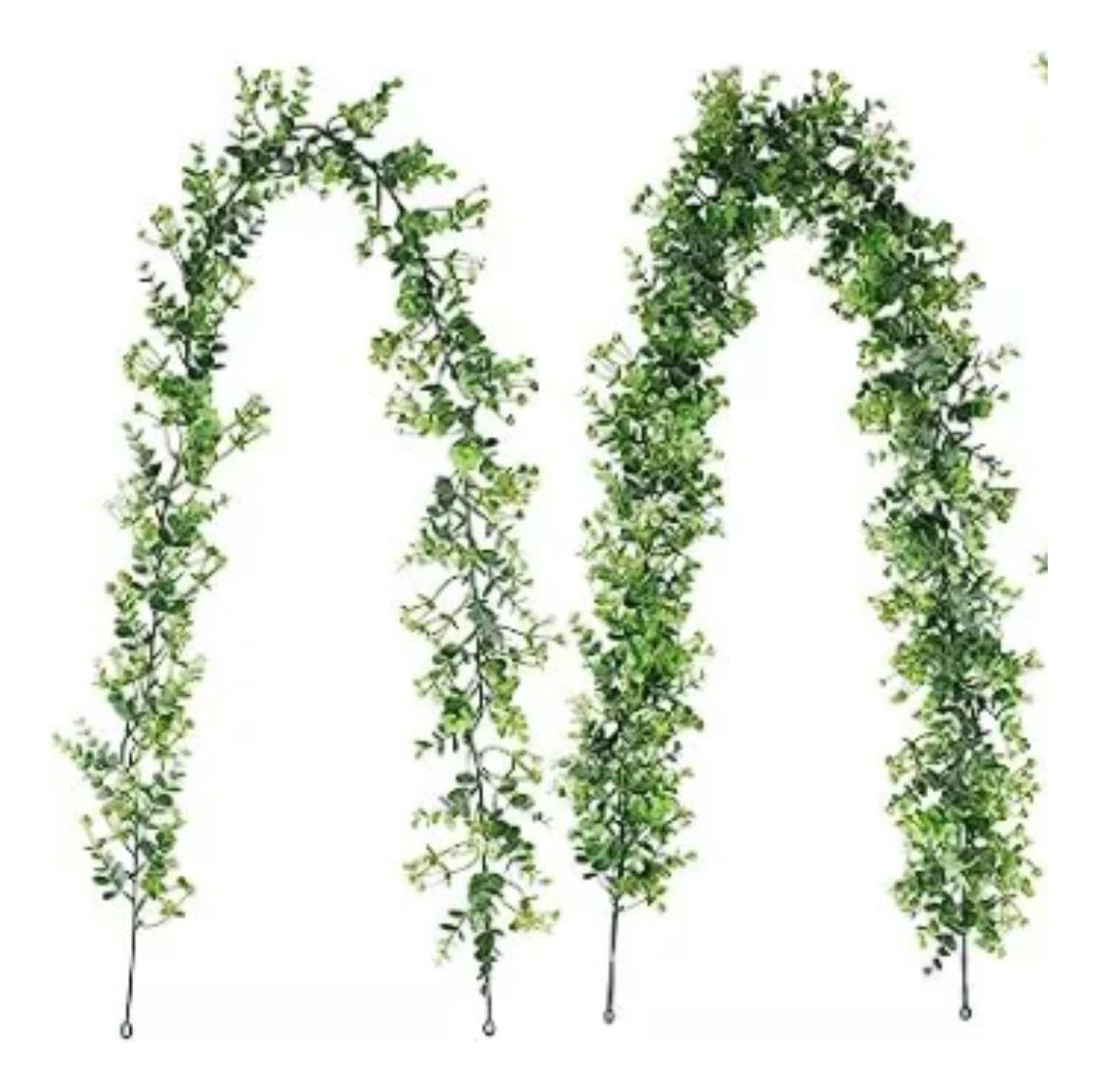 Set 2 Plantas Guirnaldas Eucalipto Artificiales Hogar Lau-2