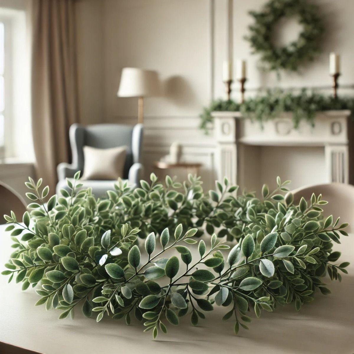 Set 2 Plantas Guirnaldas Eucalipto Artificiales Hogar Lau-3