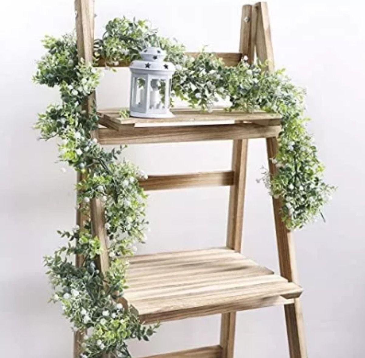 Set 2 Plantas Guirnaldas Eucalipto Artificiales Hogar Lau-5