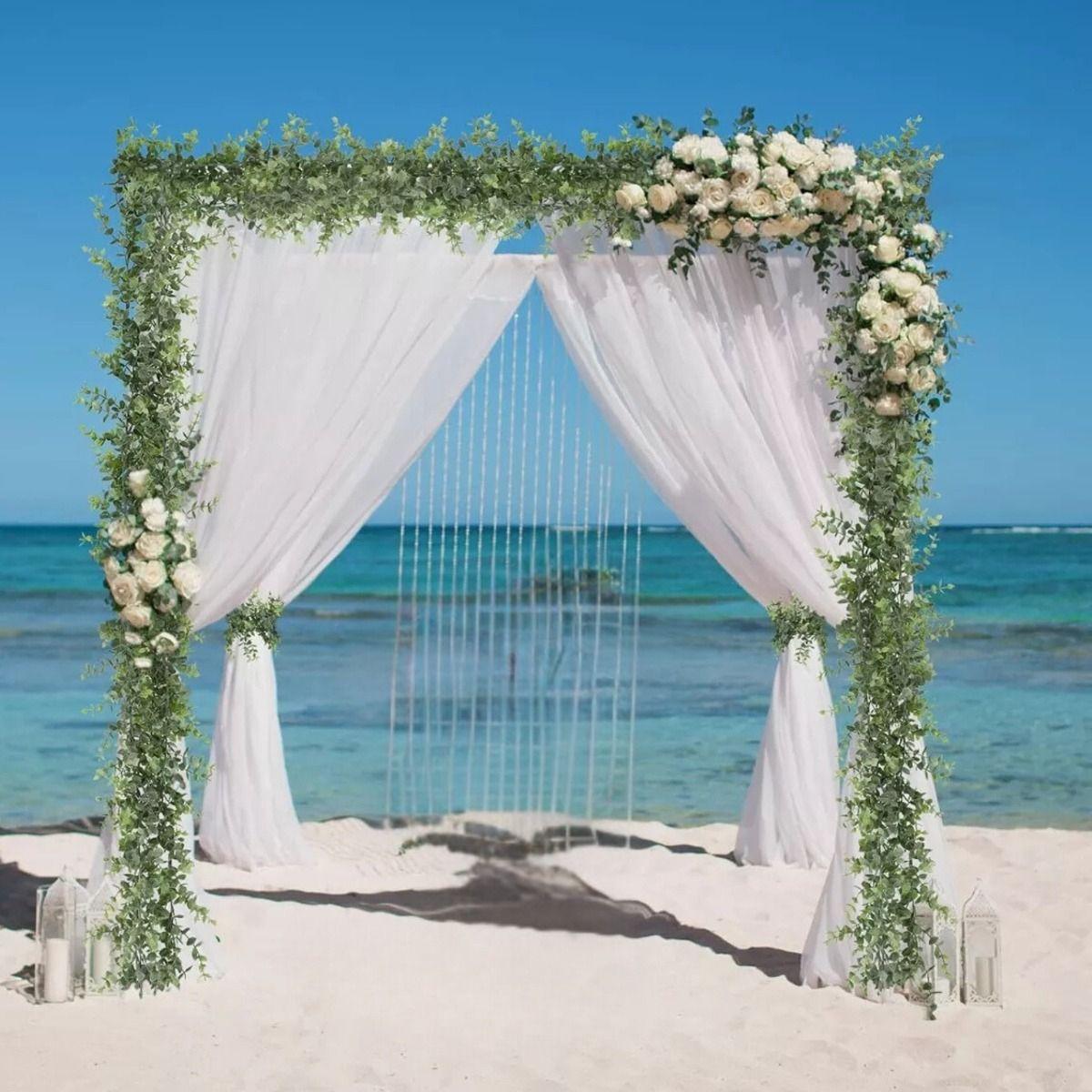 Set 2 Plantas Guirnaldas Eucalipto Artificiales Hogar Lau-6