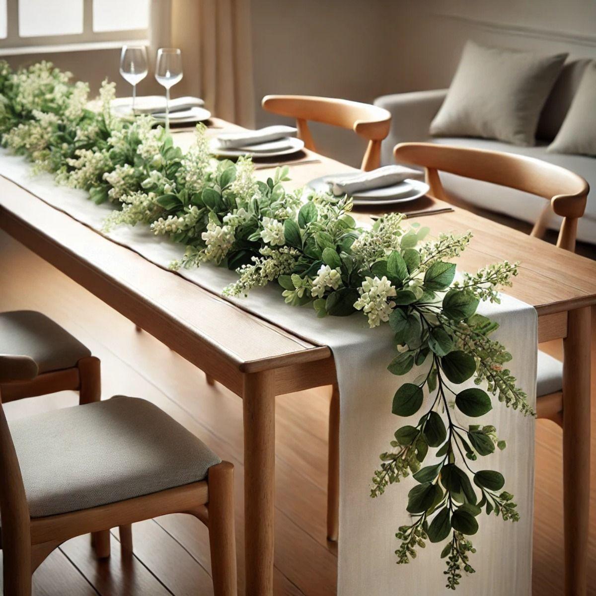 Set 2 Plantas Guirnaldas Eucalipto Artificiales Hogar Lau-7