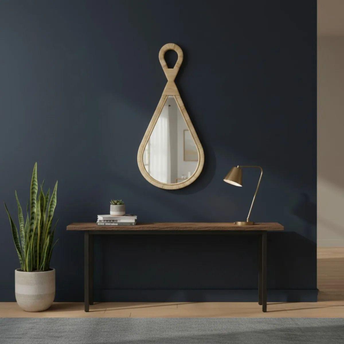 Espejo Decorativo Pared Diseño Gota Estilo Boho Chic Jhn-7