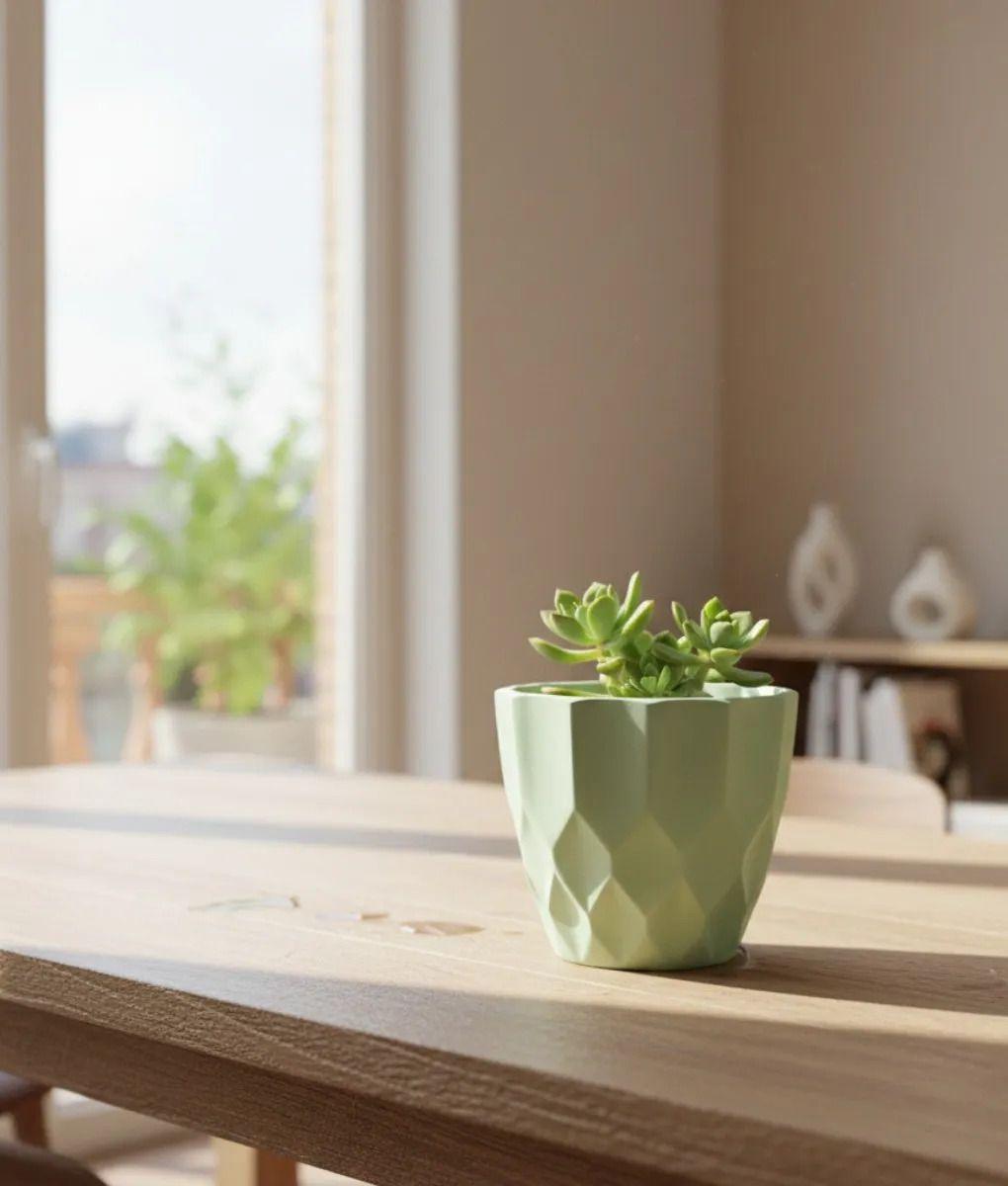 Set 5 Macetero Decorativo Textura Diamante Estilo 3D Jhn-8