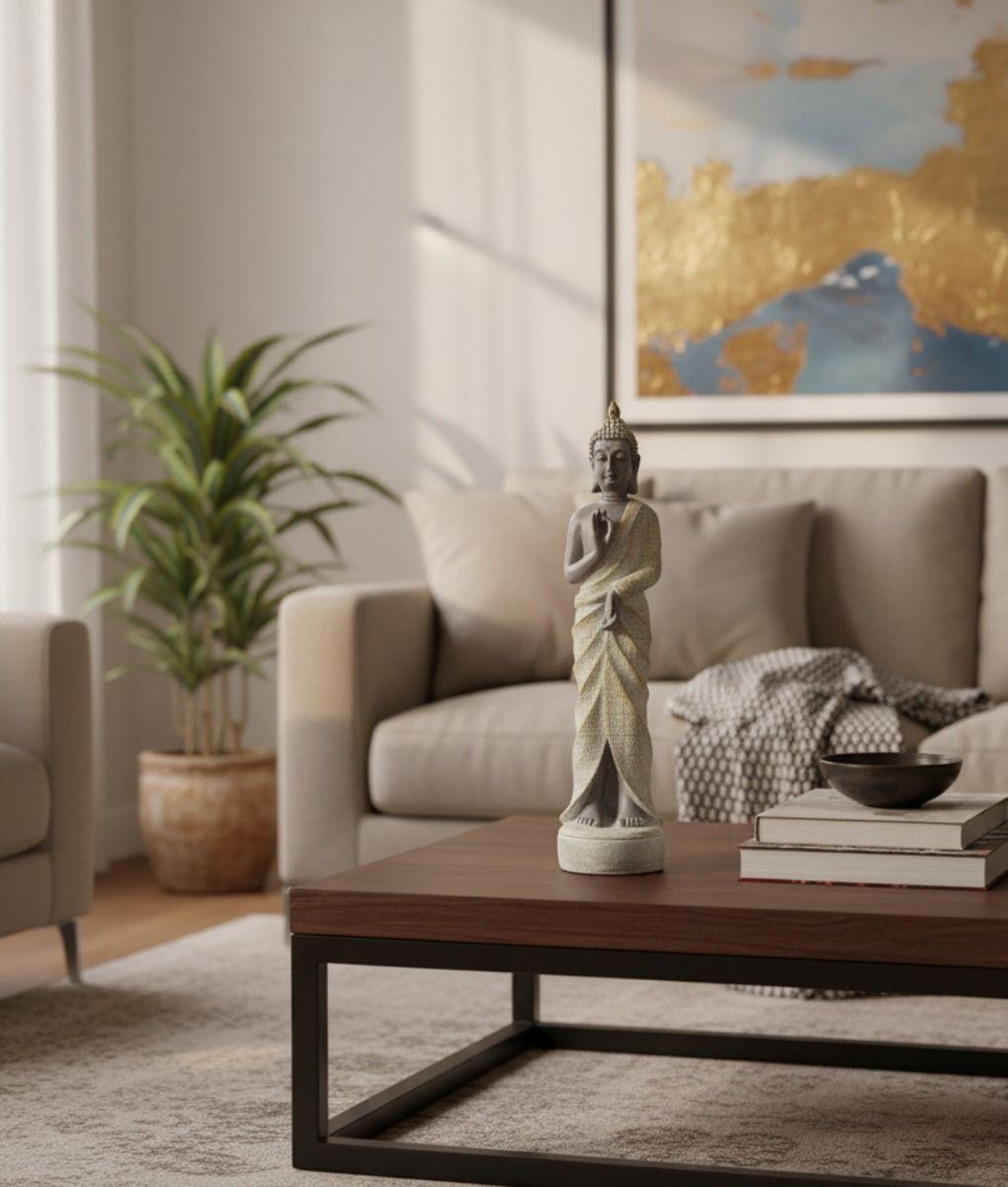 Estatua Decorativa Figura Buda Pie Serenidad Meditación Jhn-4