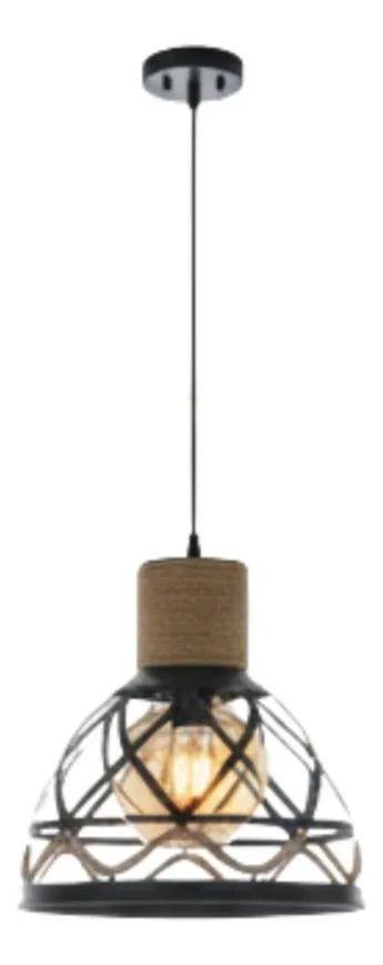 Lámpara Colgante Estilo Industrial Vintage Cuerda Cáñamo Jhn-0