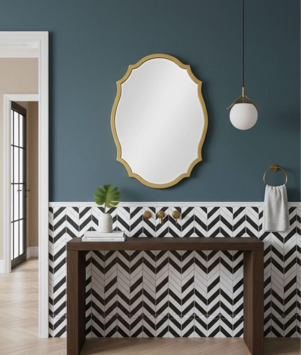 Espejo Pared Decorativo Elegante Ovalado Hogar Jhn-8