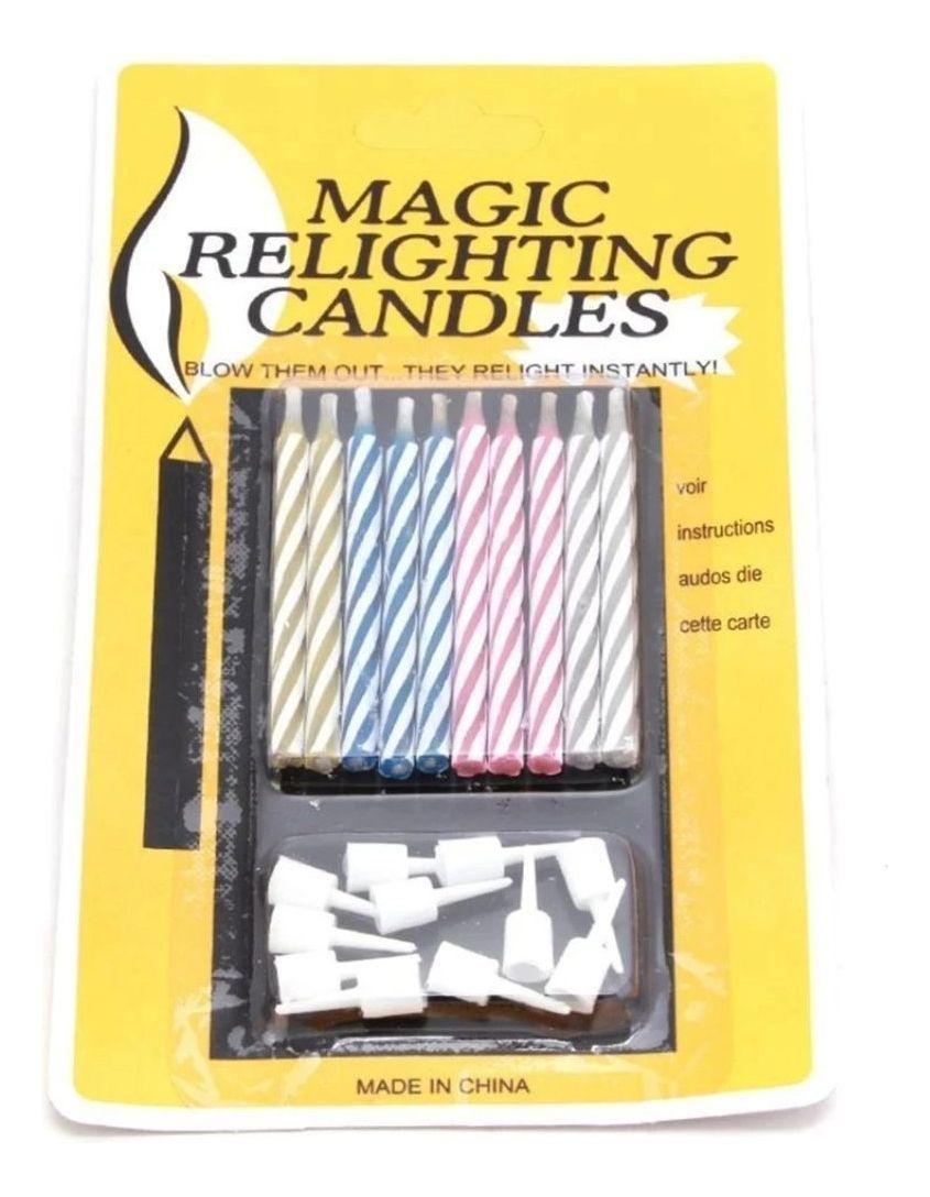 Set 15 Velas Mágicas Pastel Cumpleaños Divertidas Jhn-2