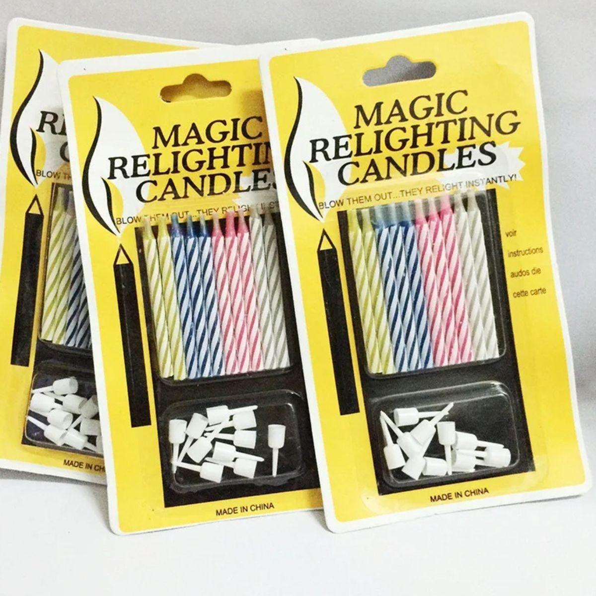 Set 15 Velas Mágicas Pastel Cumpleaños Divertidas Jhn-7