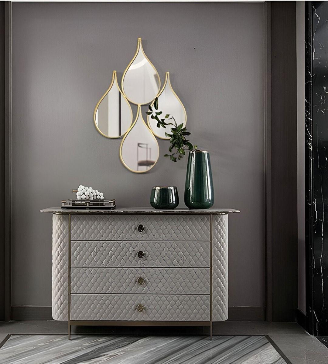 Espejo Decorativo Enmarcado Estilo Europeo Forma Gotas Jhn-4