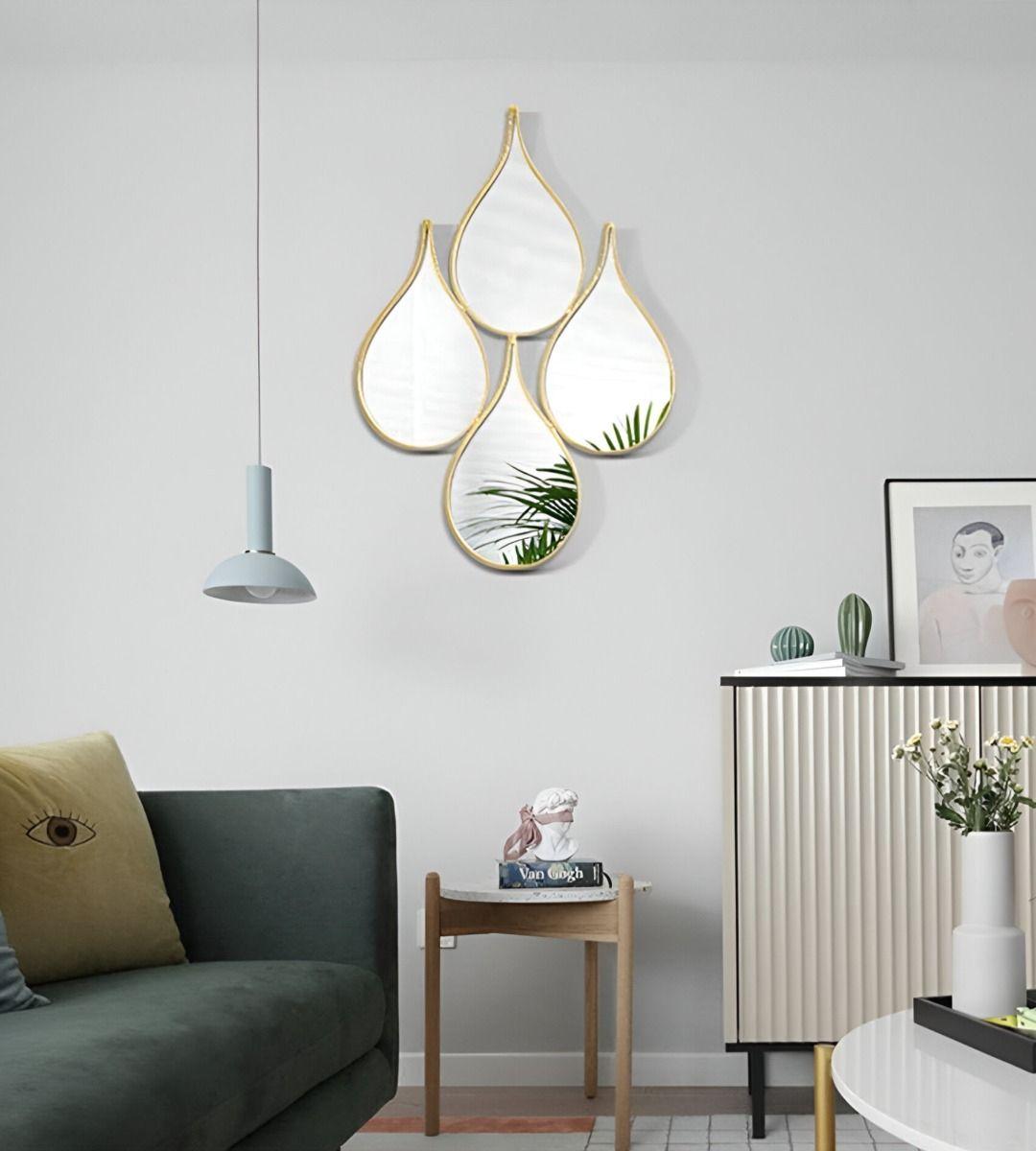 Espejo Decorativo Enmarcado Estilo Europeo Forma Gotas Jhn-8