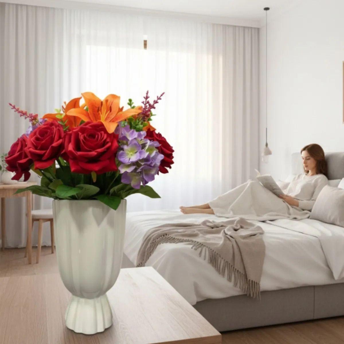 Florero Escultórico Gala Diseño Acanalado Elegante AJ-3