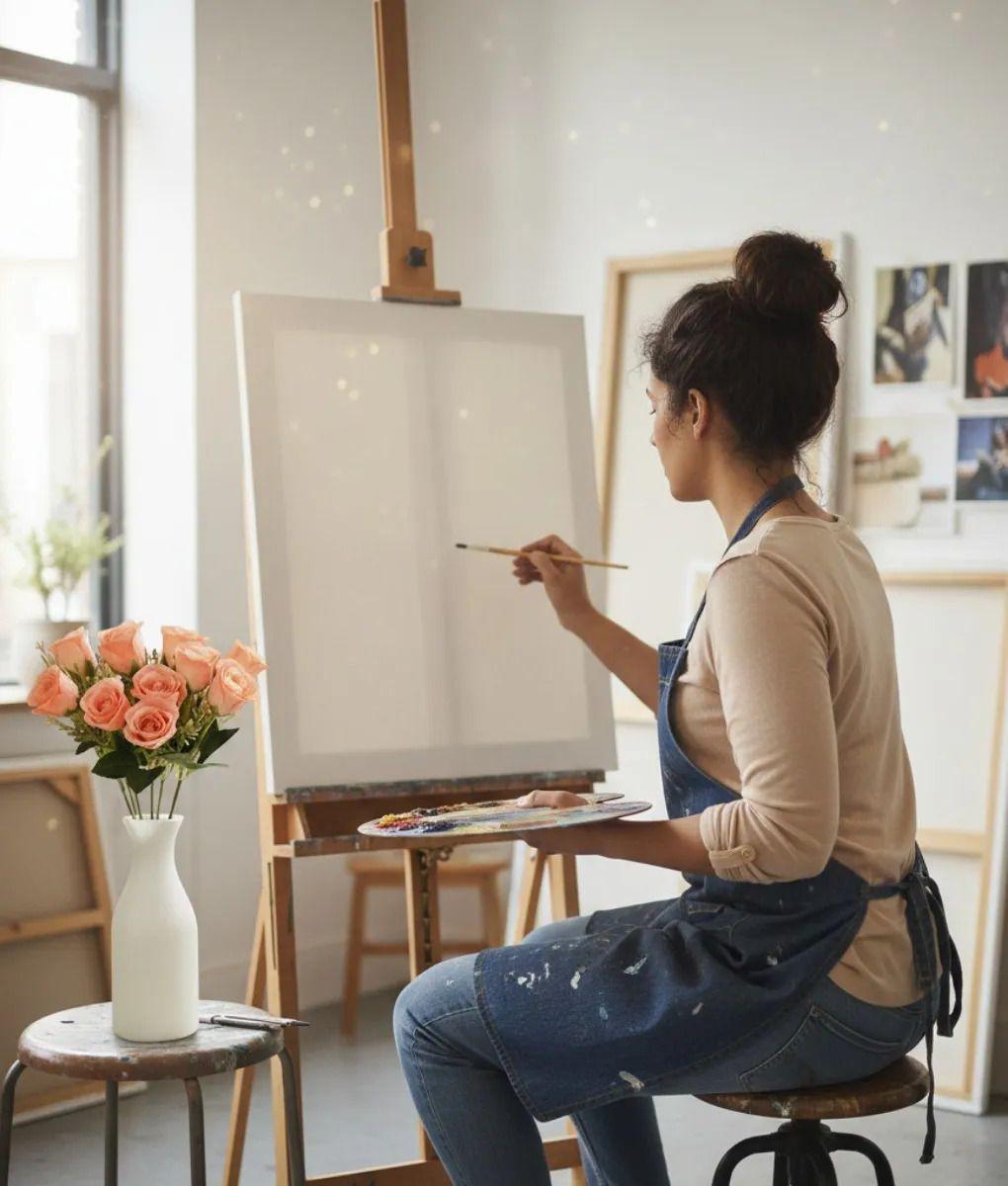 Set 4 Ramo Floral Rosas Artificiales Encanto Decorativo Jhn-2