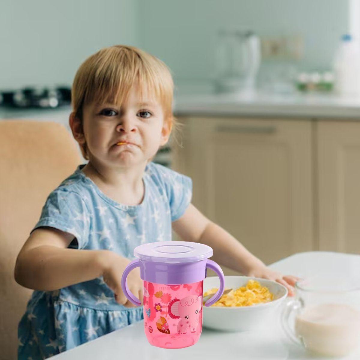 SET 3 VASOS ASA GIRATORIO ANTIDERRAME DIVERTIDO NIÑOS LAU-2