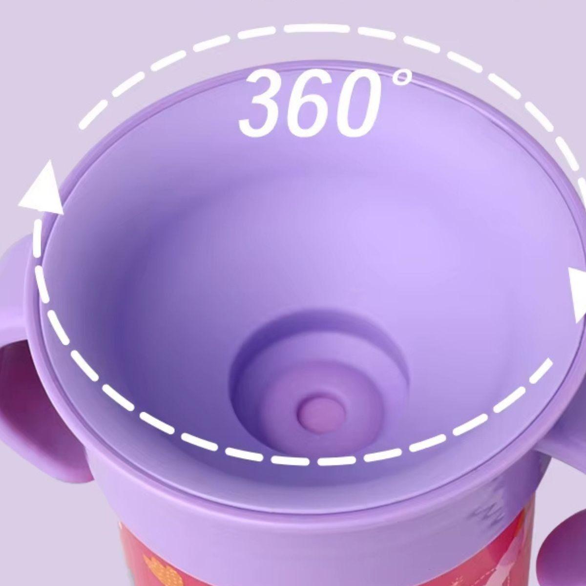 SET 3 VASOS ASA GIRATORIO ANTIDERRAME DIVERTIDO NIÑOS LAU-3