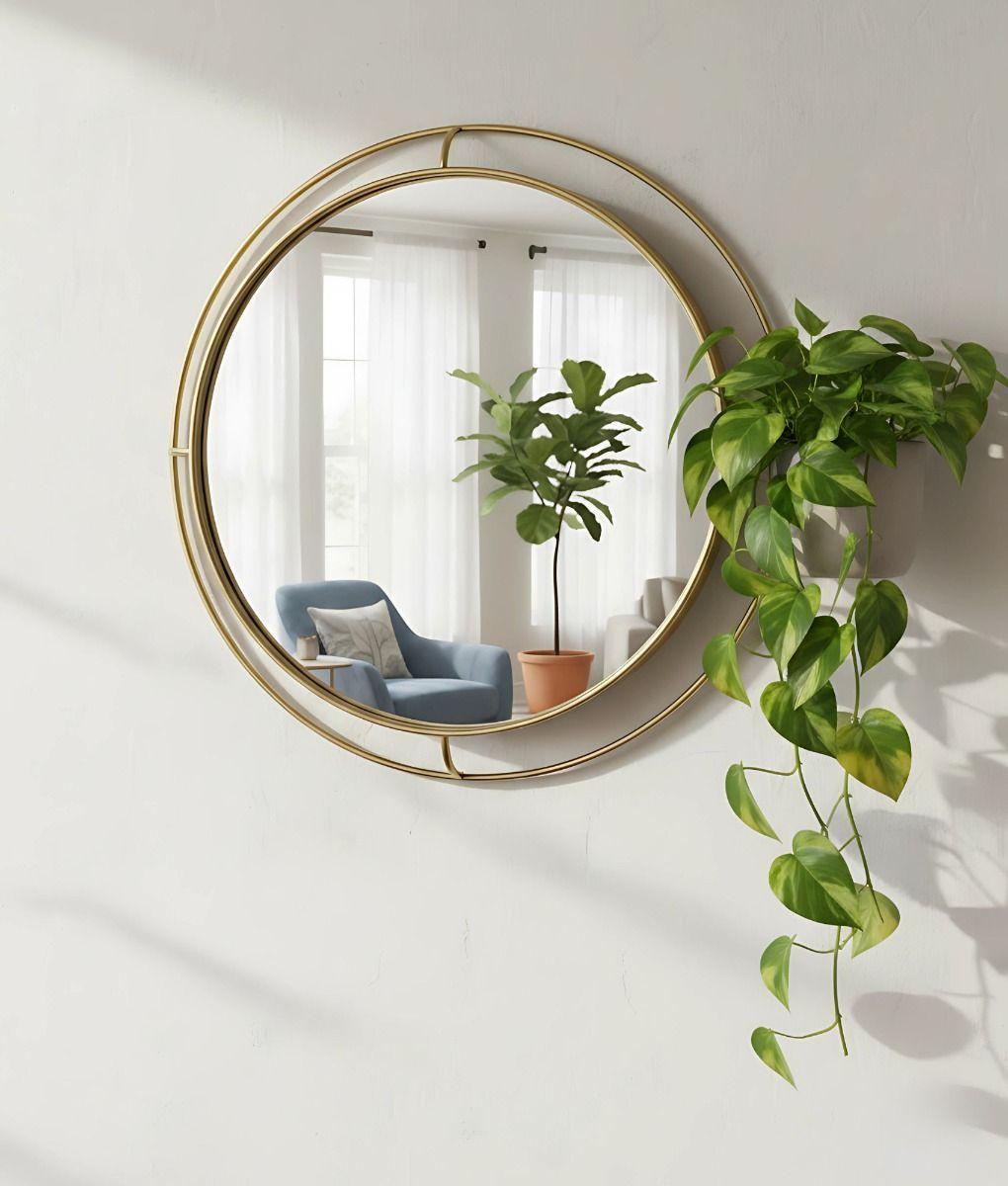 Espejo Pared Moderno Decorativo Marco Redondo Hogar Jhn-8