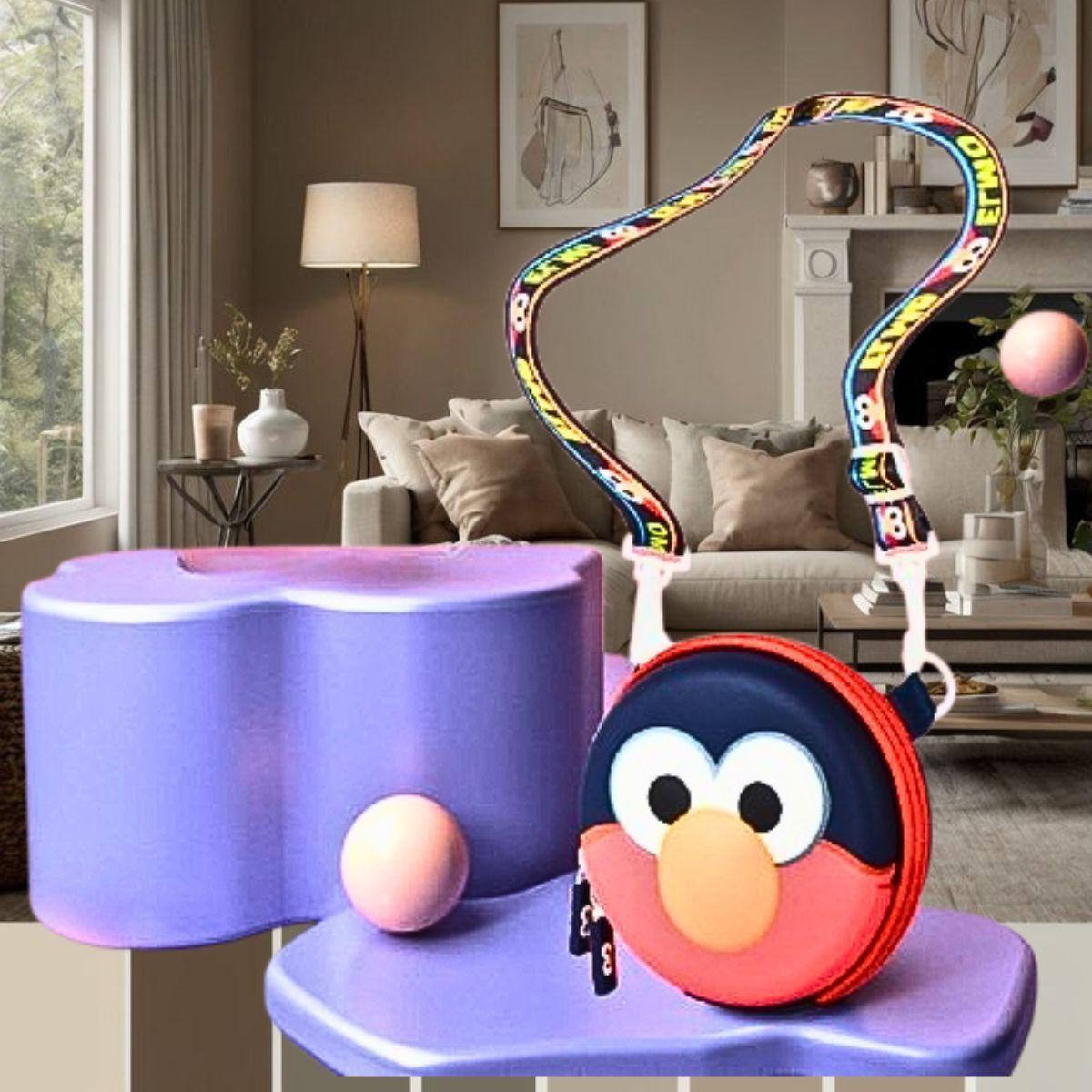  Billetera Infantil Elmo Moderno Sintético Practico Niña Lau-7