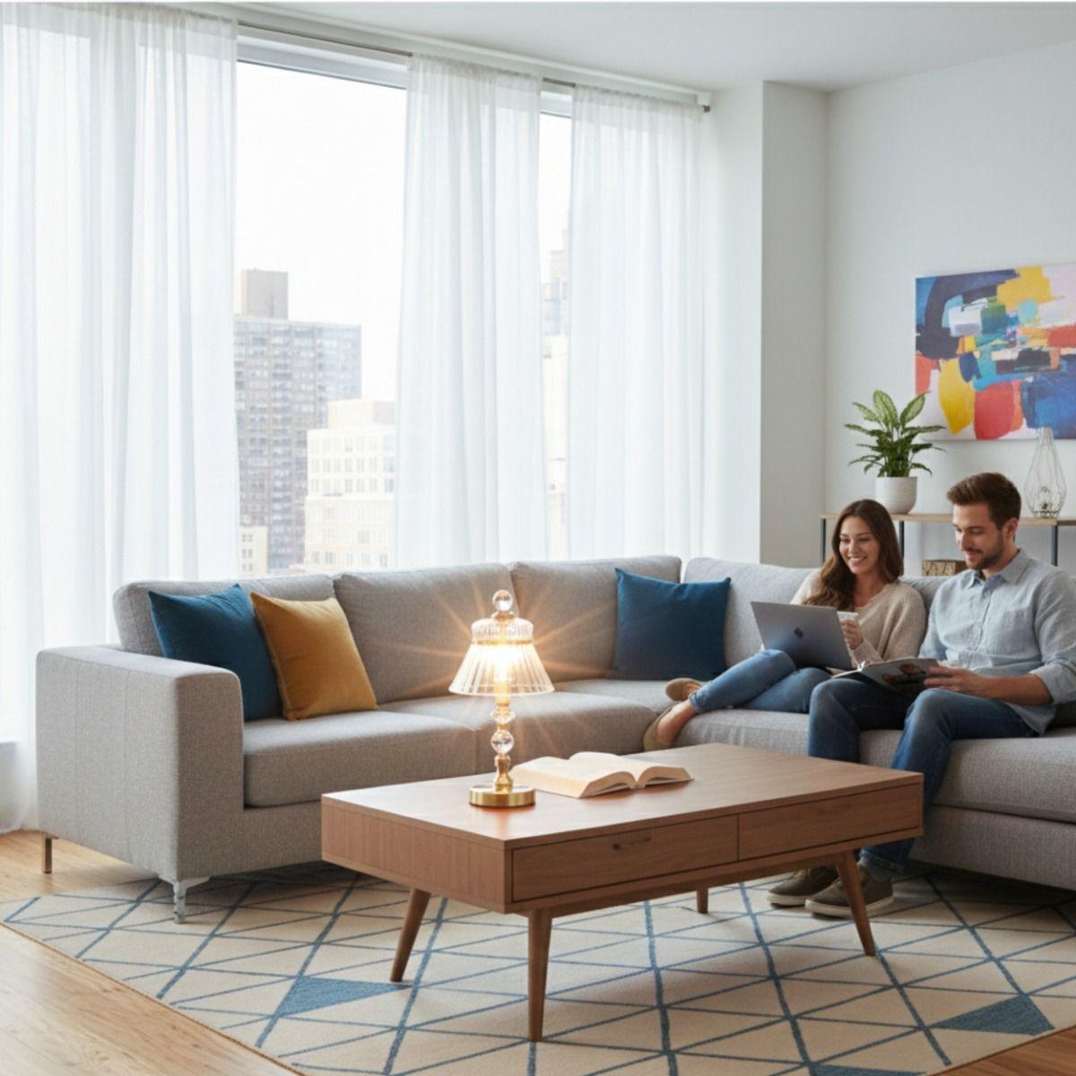 Lámpara Mesa Decorativa Diseño Clásico Funcional Moderna Jhn-5