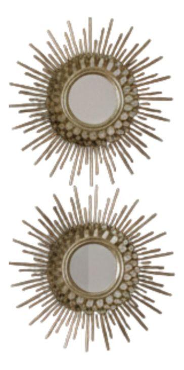 Set 5 Pza Espejo Decorativo Pared Adorno Mural Solar Jhn-1