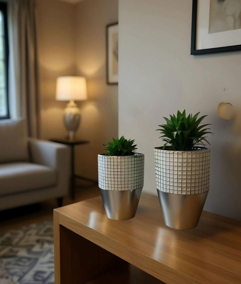 Set 2 Maceta Decorativa Diseño Sofisticado Versátil Jhn-8