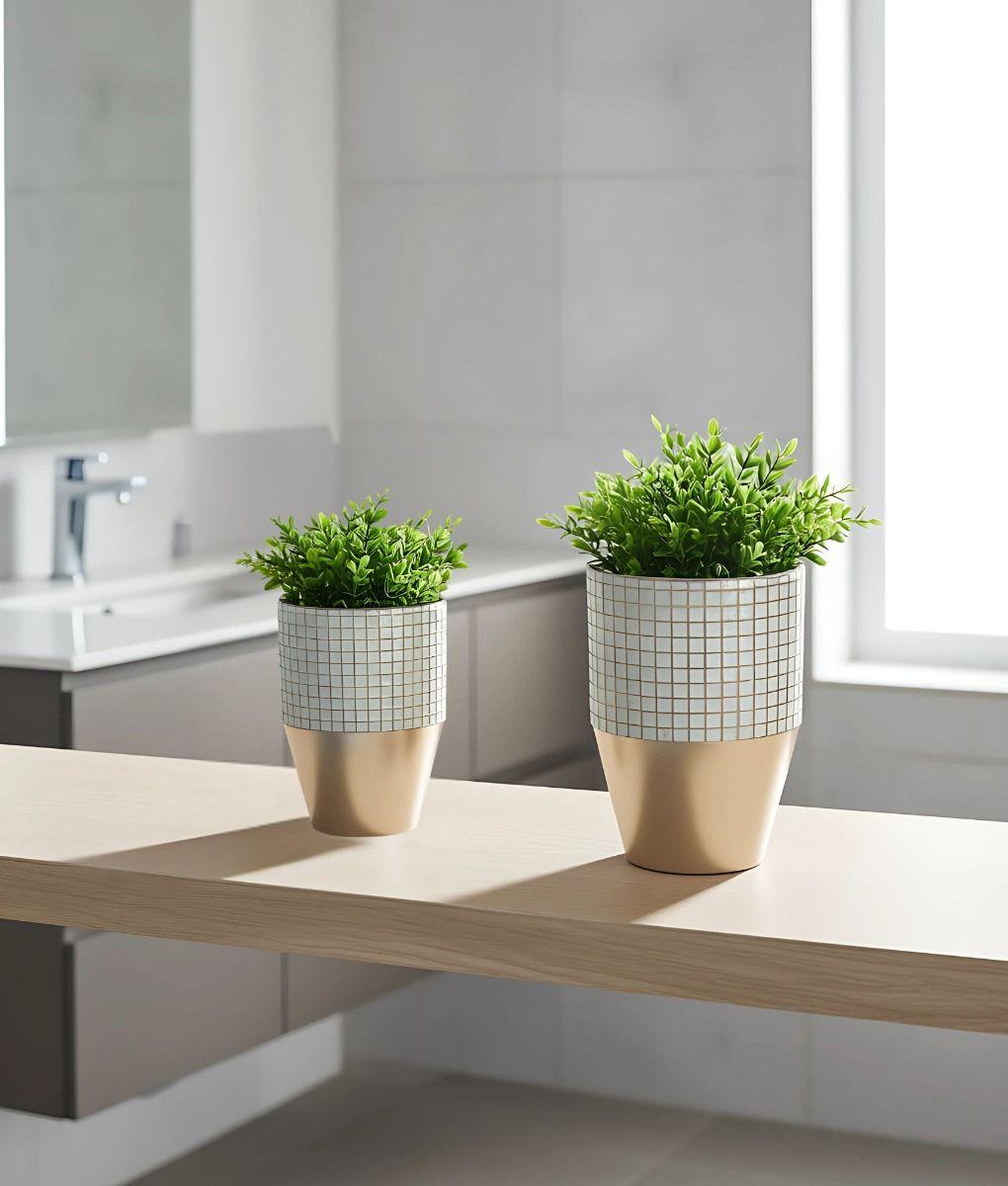 Set 2 Maceta Decorativa Diseño Sofisticado Versátil Jhn-9